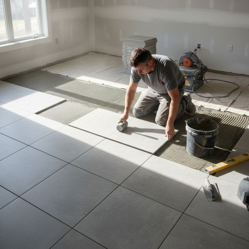 Local Porcelain Tile Installation pros at work